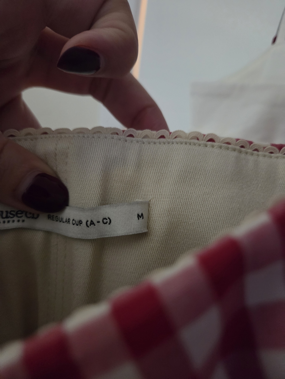 RELISTED House of CB 'Heidi' Red Gingham Halter Mini Dress - Picture 5 of 6